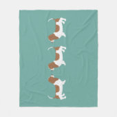 Basset Hound Fleece Blanket Deken (Voorkant)