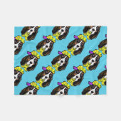 Basset Hound Fleece Deken (Voorkant (Horizontaal))