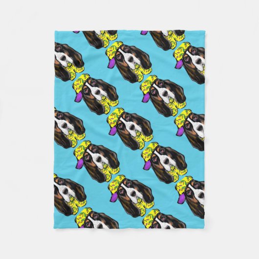 Basset Hound Fleece Deken (Voorkant)