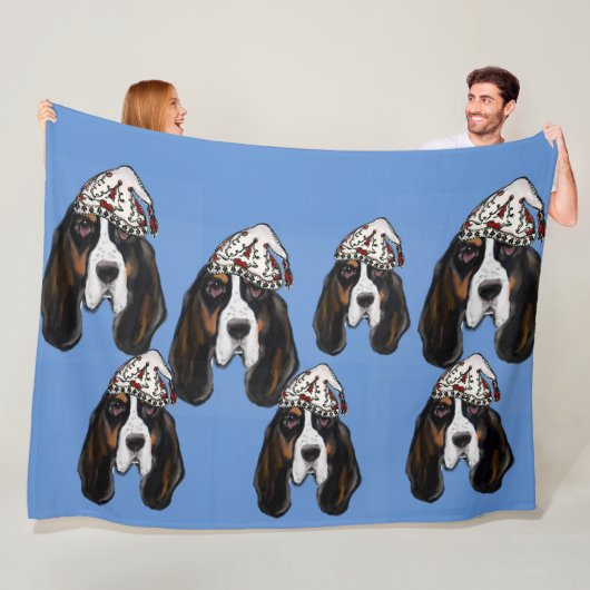 Basset Hound    Fleece Deken (In situ)
