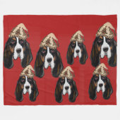 Basset Hound   Fleece Deken (Voorkant (Horizontaal))