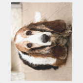 BASSET HOUND FLEECE DEKEN (Voorkant)