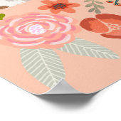 Basset Hound Florals - Dog Art Poster (Hoek)