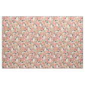 Basset hound florals stof - schattig hondenweefsel (Fat Quarter)