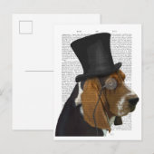 Basset Hound, Formal Hound en Pet Briefkaart (Voorkant / Achterkant)