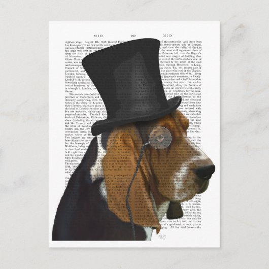 Basset Hound, Formal Hound en Pet Briefkaart (Voorkant)