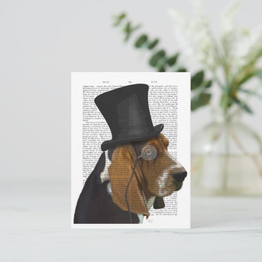 Basset Hound, Formal Hound en Pet Briefkaart (Staand voorkant)