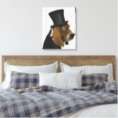 Basset Hound, Formal Hound en Pet Canvas Afdruk (Insitu (Slaapkamer))