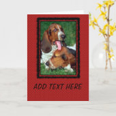 Basset Hound-foto Kaart (Gele Bloem)