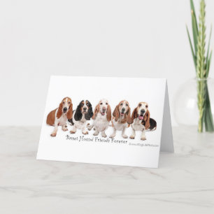 Basset Hound Friends Forever Kaart