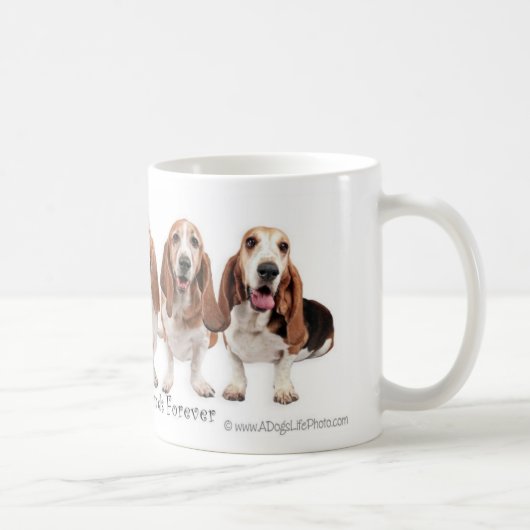Basset Hound Friends Forever Koffiemok (Rechts)