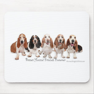 Basset Hound Friends Forever Muismat
