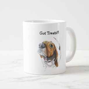 Basset Hound Funny Color Illustration Grote Koffiekop