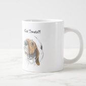 Basset Hound Funny Color Illustration Grote Koffiekop (Rechts)