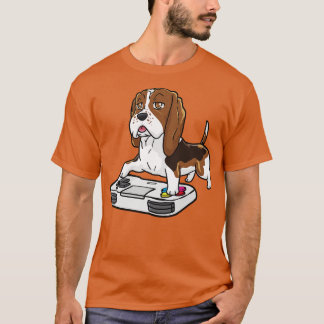Basset Hound Gamepad Kawaii T-shirt