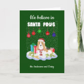 Basset Hound gelooft kerstmis Feestdagen Kaart (Voorkant)