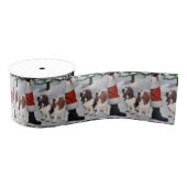 Basset Hound Gelooft Kerstmis Grosgrain Lint (Spoel)