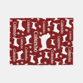 Basset Hound Gepersonaliseerde Hond Deken Cranberr (Voorkant (Horizontaal))