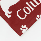 Basset Hound Gepersonaliseerde Hond Deken Cranberr (Hoek)