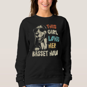 Basset Hound Girl Cool  Retro voor honden Trui