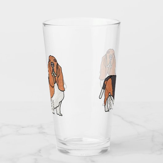 Basset Hound Glas (Links)