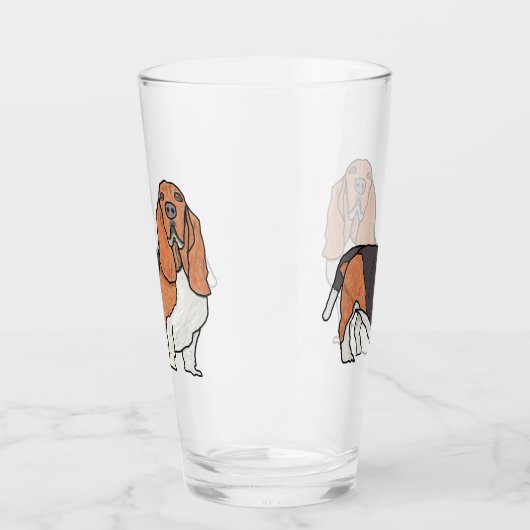 Basset Hound Glas (Rechts)