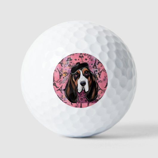 Basset Hound Golfballen (Voorkant)