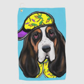 Basset Hound  Golfhanddoek (Voorkant)