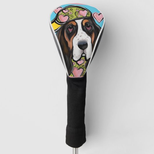 Basset Hound Golfheadcover (Voorkant)