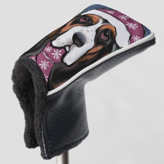 BASSET HOUND GOLFHEADCOVER (3/4 voorkant)