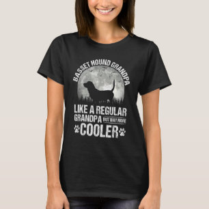 Basset Hound Grandpa Moon Dog Father's Da T-shirt