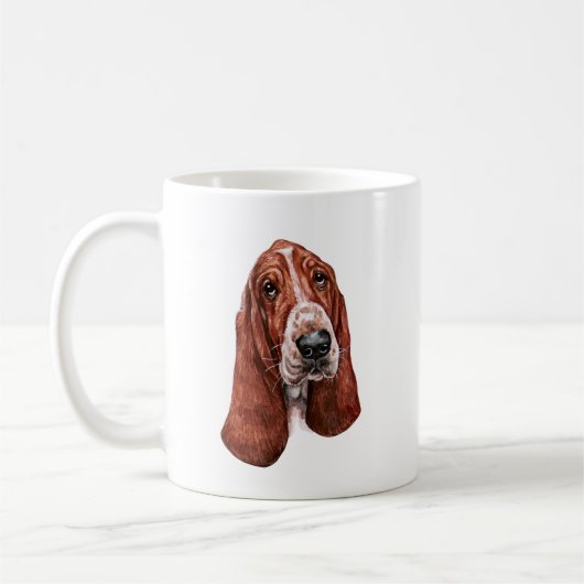 Basset Hound Graphic Koffiemok (Links)