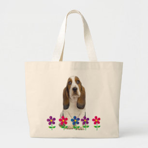 Basset Hound Grote Tote Bag