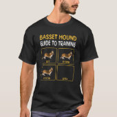 Basset Hound Guide to training Dog Obedience T-shirt (Voorkant)