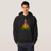 Basset Hound Halloween Jack-O-Lantern Hoodie (Voorkant volledig)
