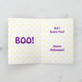 Basset Hound Halloween Jack-O-Lantern Kaart (Binnen)