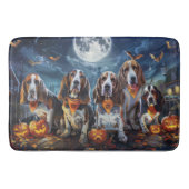 Basset Hound Halloween Spooky Badmat (Voorkant)