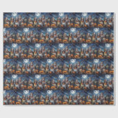 Basset Hound Halloween Spooky Cadeaupapier (Vlak)