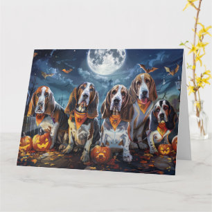 Basset Hound Halloween Spooky Kaart