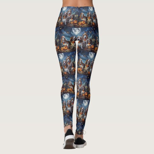 Basset Hound Halloween Spooky Leggings (Achterkant)