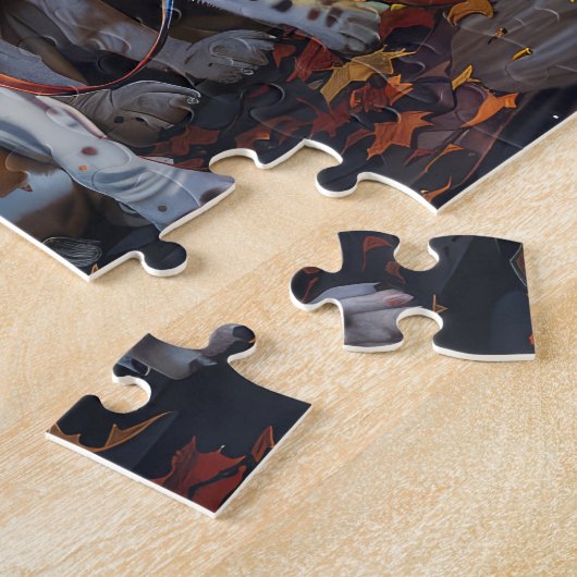 Basset Hound Halloween Spooky Legpuzzel (Zijkant)