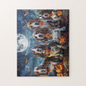 Basset Hound Halloween Spooky Legpuzzel (Verticaal)