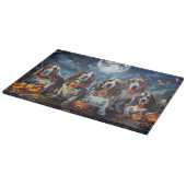 Basset Hound Halloween Spooky Snijplank (Hoek)