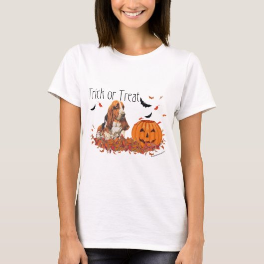 Basset Hound Halloween T-shirt (Voorkant)