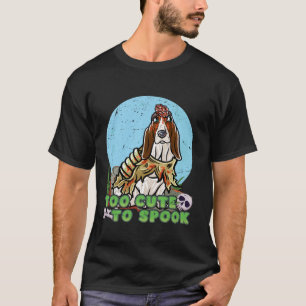 Basset Hound Happy Halloween Kostuum Zombie Long S T-shirt