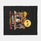 Basset Hound Happy Hound Bedankt Halloween Fleece Deken (Voorkant (Horizontaal))