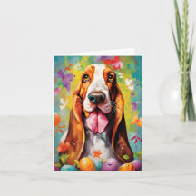 Basset Hound Happy Pasen