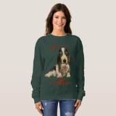Basset Hound Heart Mam Long Slapt T-Shirt (Voorkant volledig)