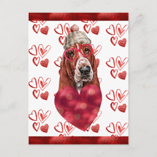 Basset Hound Hearts Hondenliefhebber Valentijn Gif Feestdagenkaart