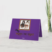 Basset Hound "Heks" op Funny Halloween Kaart (Achterkant)